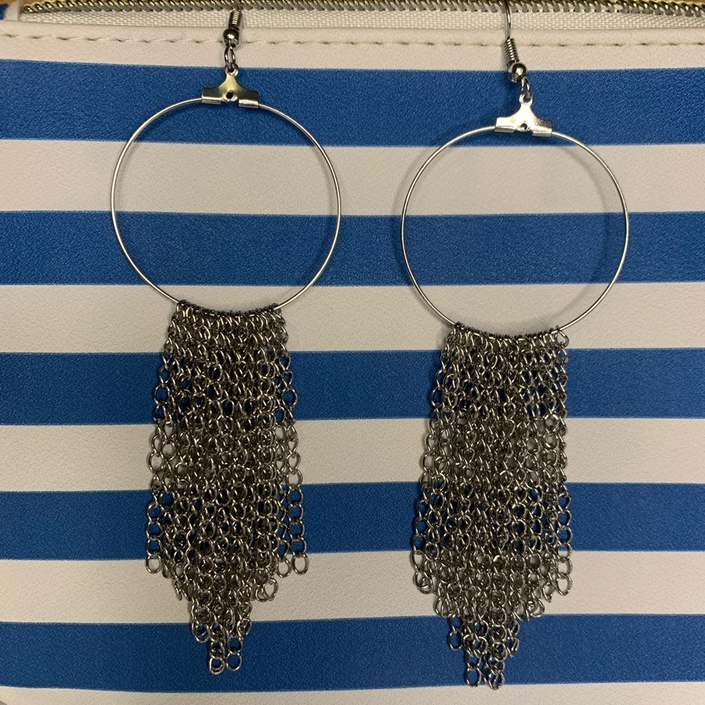 Hoop and Chain Earrings